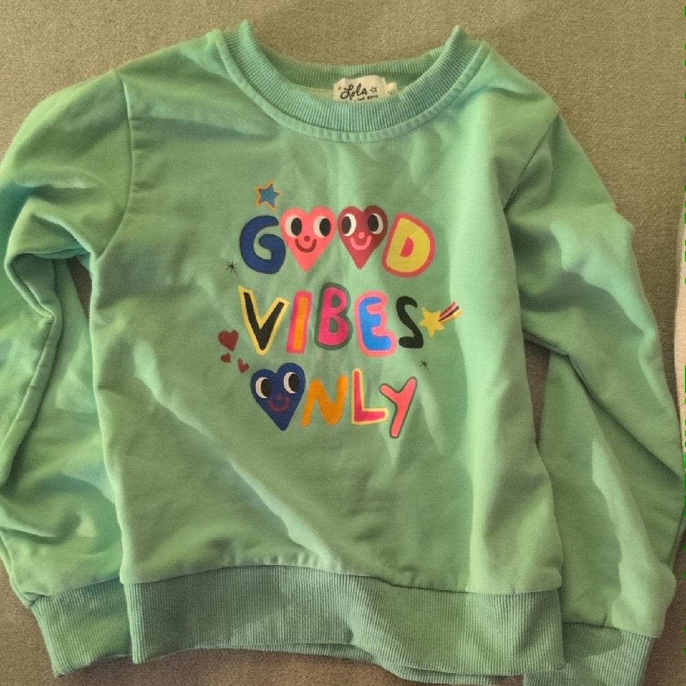Lola Green 'Good Vibes Only' Kids Sweatshirt